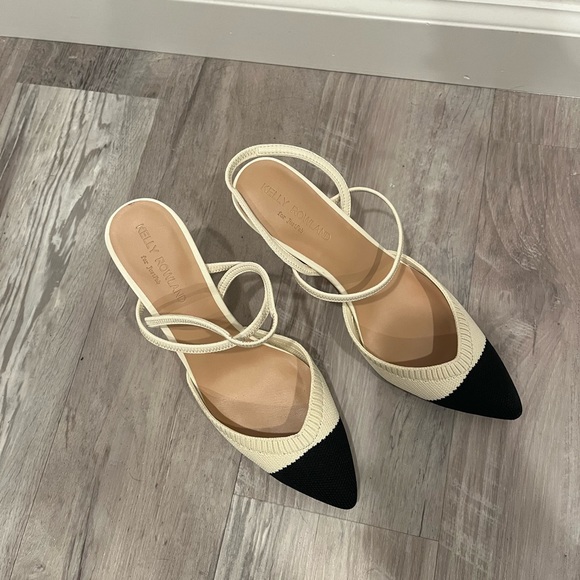 NWT Kelly Rowland White and Black Pumps - Picture 2 of 4